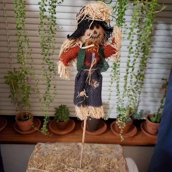 Fall Harvest 16” Colorful Scarecrow Pick - Picture 9 of 9